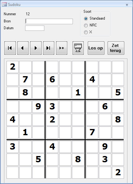 Sudoku (standaard)