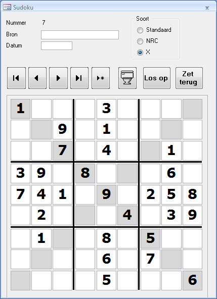 Sudoku (X)